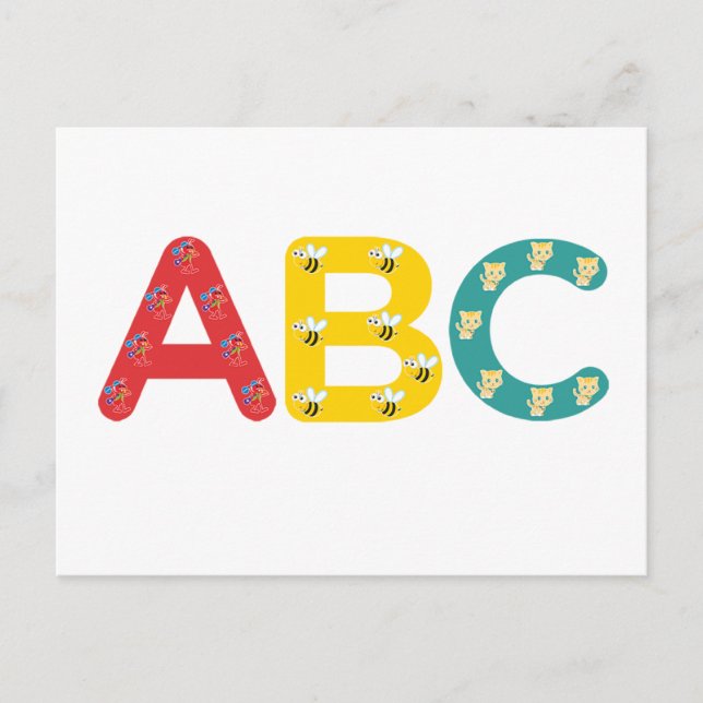 ABC by PaddleDuck Postcard (Front)