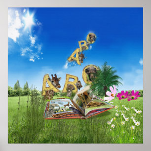 ABC Capital Alphabet themes. Poster