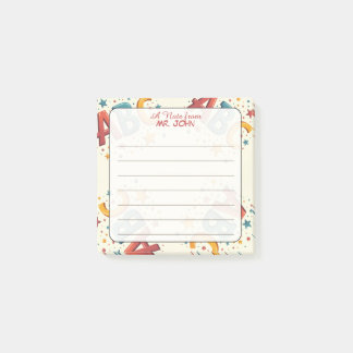 ABC Colourful "A Note From" Personalised Teacher
