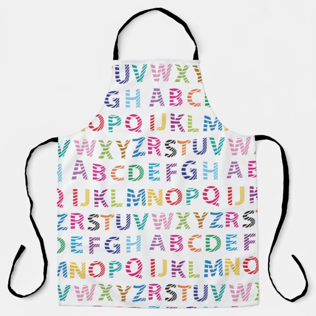 ABC Colourful Cutes Nursery Alphabet. Apron (Front)