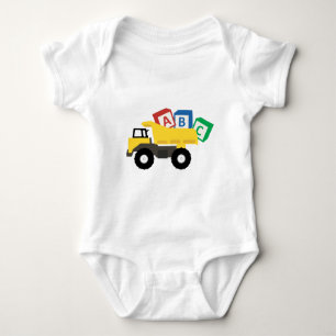 ABC Construction Trucks Baby Bodysuit