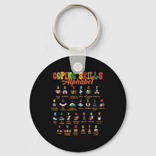 Abc Coping Skills Alphabet Mental Health Awareness Key Ring