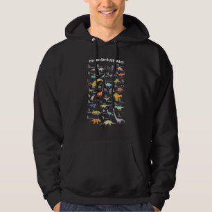 ABC Dino Identification A-Z Types Of Dinosaurs Alp Hoodie