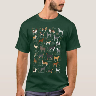 ABC Dog Breeds Identification AZ Types of Dogs Can T-Shirt