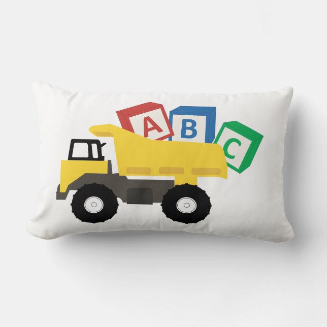 ABC Dump Truck Construction Trucks Lumbar Cushion (Front)