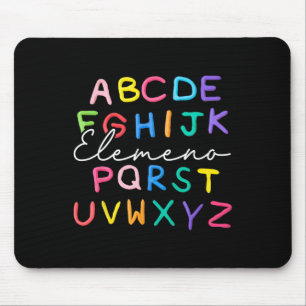 Abc Elemeno Kindergarten Teacher Boy Girl Kid Back Mouse Pad