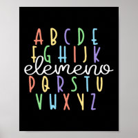 Abc Elemeno Kindergarten Teacher Cute Gifts Back T
