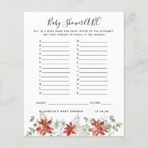 ABC Game   Floral Pumpkin Baby Shower Game