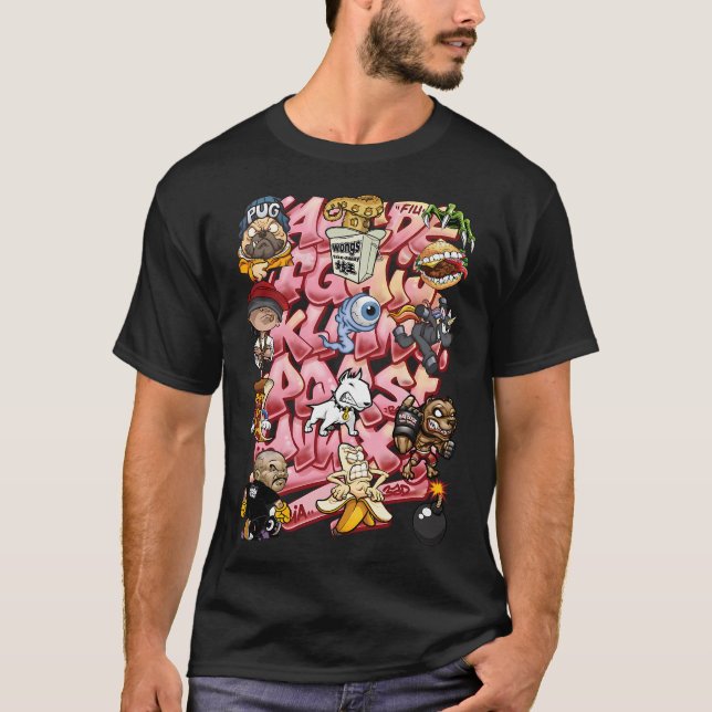 ABC Graffiti Cartoon T-Shirt (Front)