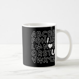 Abc I Love You Alphabet Teachers Day Valentines Da Coffee Mug