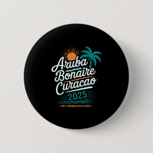 Abc Islands Aruba Bonaire Curaçao Cruise Vacation  6 Cm Round Badge