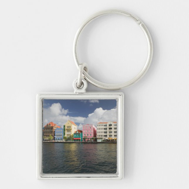 ABC Islands, CURACAO, Willemstad: Harborfront Key Ring (Front)