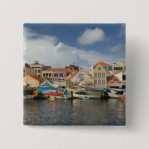 ABC Islands, CURACAO, Willemstad: Punda, 15 Cm Square Badge