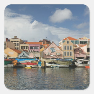 ABC Islands, CURACAO, Willemstad: Punda, Square Sticker