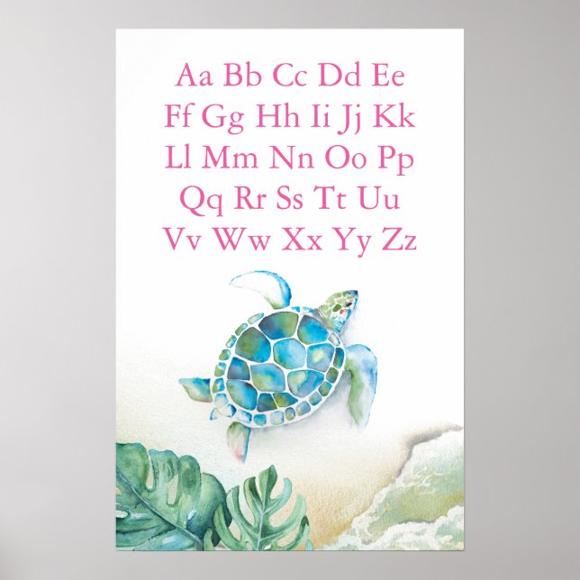 ABC Kids Posters Tropical Sea Turtle (Front)