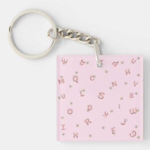 ABC kindergarten daisy Balloon student school Key Ring
