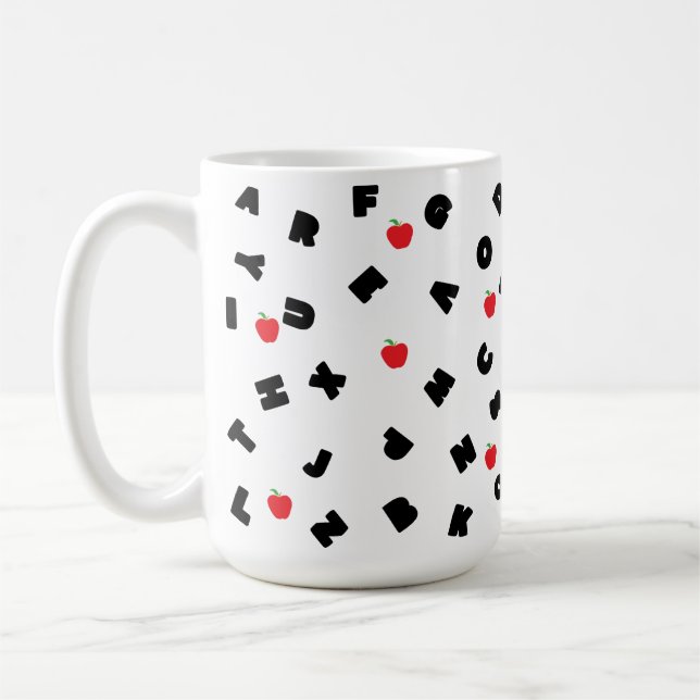 abc kindergarten letter safari wild tree school  coffee mug (Left)