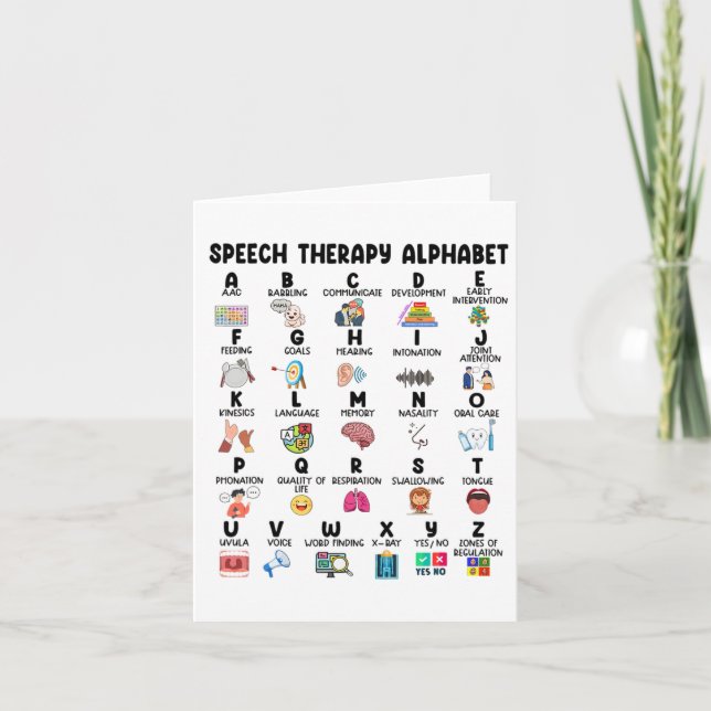 Abc Of Speech Therapy Alphabet Speech Language Pat Card (Front)