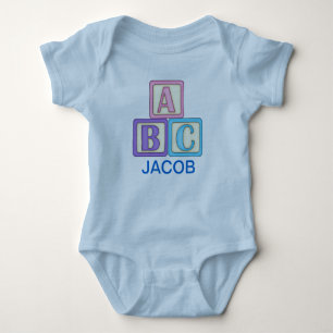 ABC Play Blocks with Customisable Text Baby Bodysuit