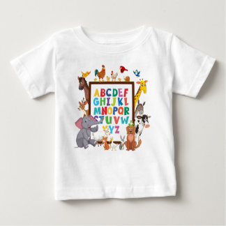 "ABC Safari: Embark on an Animal Alphabet  Baby T-Shirt