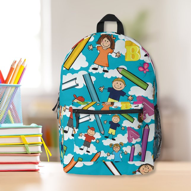 ABC School Children - Clouds  Printed Backpack (Creator Uploaded)