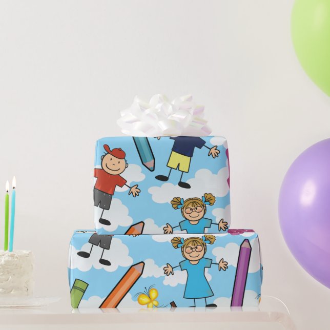 ABC School Children  Wrapping Paper (Party Gifts)