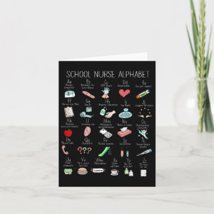 Abc School Nurse Alphabet Nurse Appreciation Nurse Card