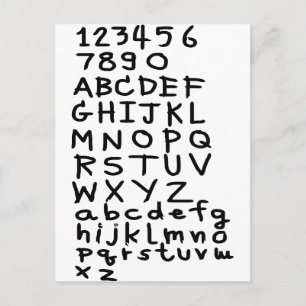 ABC text and number Postcard