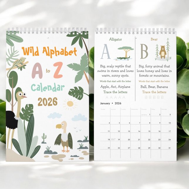 ABC Wild Animal Alphabet Kids Educational Calendar (Creator Uploaded)