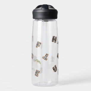 ABC Zebra Safari Tree Gold Gradient Back to school Water Bottle