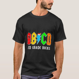 Abcd 3rd grade rocks boys back to school teacher T-Shirt