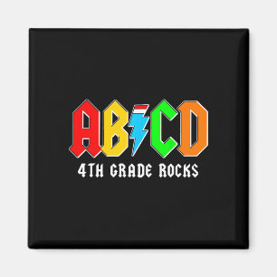 Abcd 4th grade rocks boys back to school teacher magnet