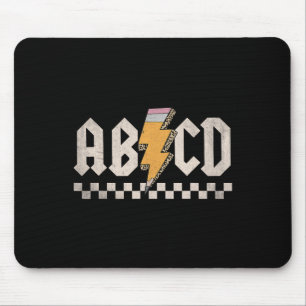 Abcd Back In Cl First Day Back To School Teacher S Mouse Pad