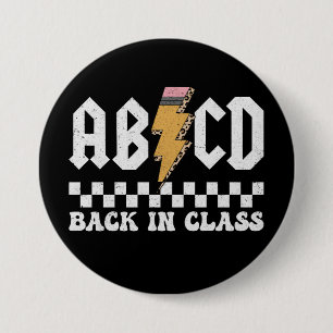 ABCD Back In Class 7.5 Cm Round Badge