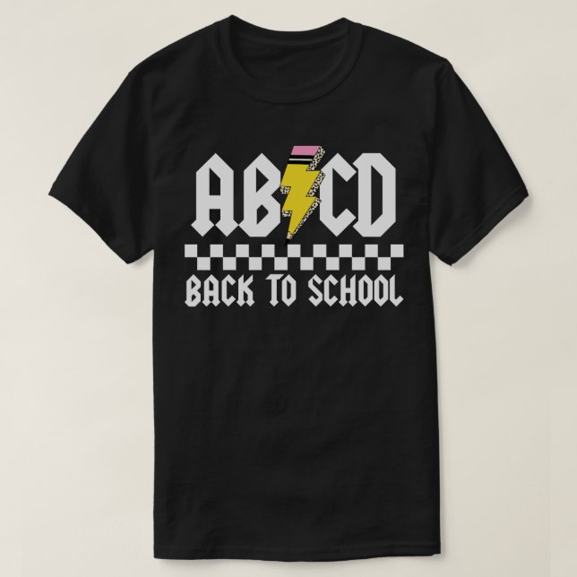 ABCD Back to School RocknRoll T-Shirt (Design Front)