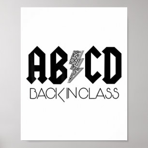 Abcd Ck In Cl Leopard Ck To School Teacher Kids  Poster