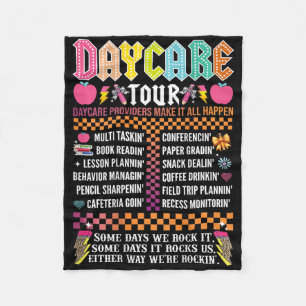 Abcd Daycare Tour Teacher Worker Back To School Ba Fleece Blanket