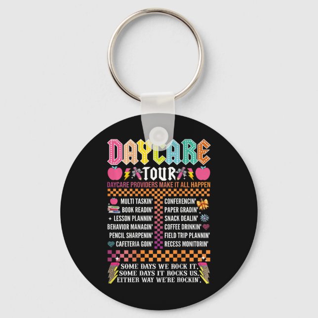 Abcd Daycare Tour Teacher Worker Back To School Ba Key Ring (Front)
