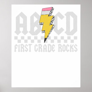 abcd first grade rocks poster