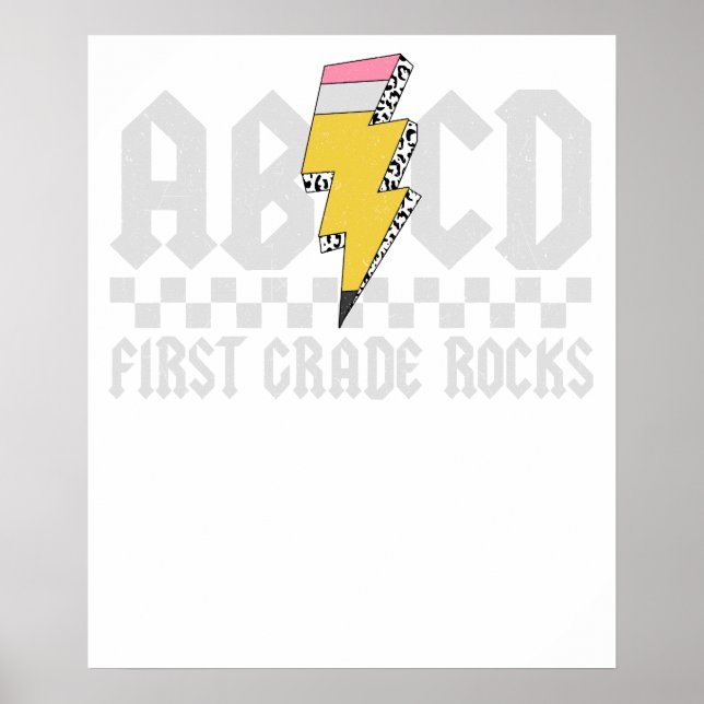 abcd first grade rocks poster (Front)
