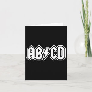 Abcd Fun Back To School Teacher Student Card