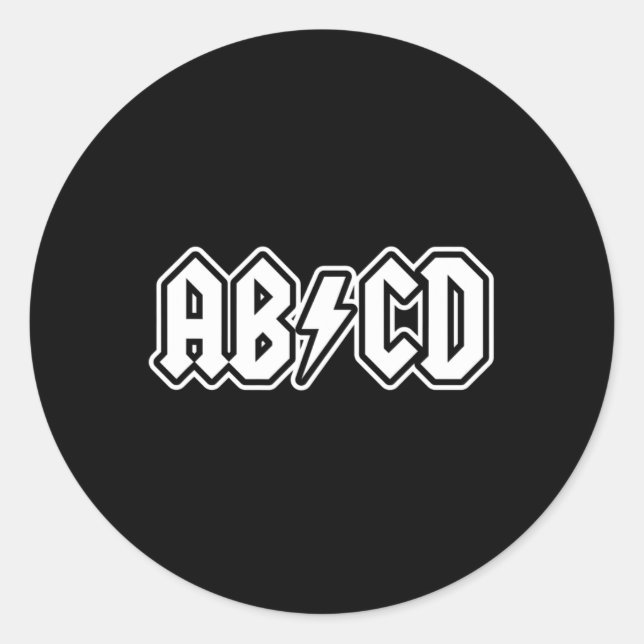 Abcd Fun Back To School Teacher Student  Classic Round Sticker (Front)