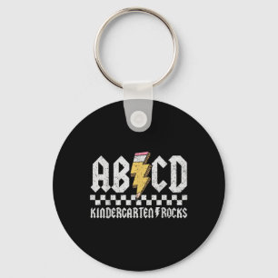 Abcd Kindergarten Rocks Pencil Lightning Teachers Key Ring