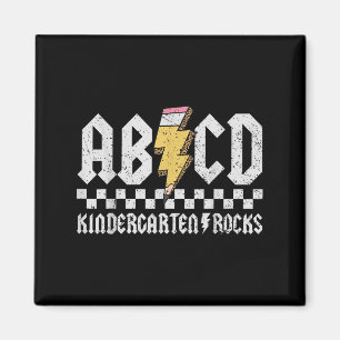 Abcd Kindergarten Rocks Pencil Lightning Teachers  Magnet