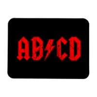 ABCD rock music funny symbol fake acdc joke school