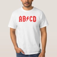 ABCD rock music funny symbol fake acdc joke school