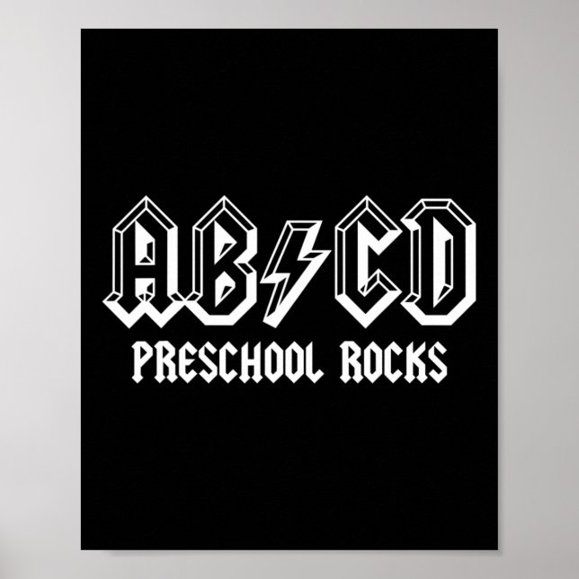 Abcd Rocks Back To School Preschool Rocks Fun Teac Poster (Front)