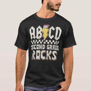 ABCD Second Grade Rocks Back To School 2nd Grade T T-Shirt