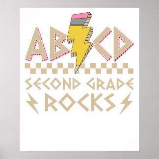 abcd second grade rocks poster