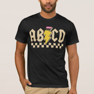 abcd teachers shirt, acdc shirt parody shirt